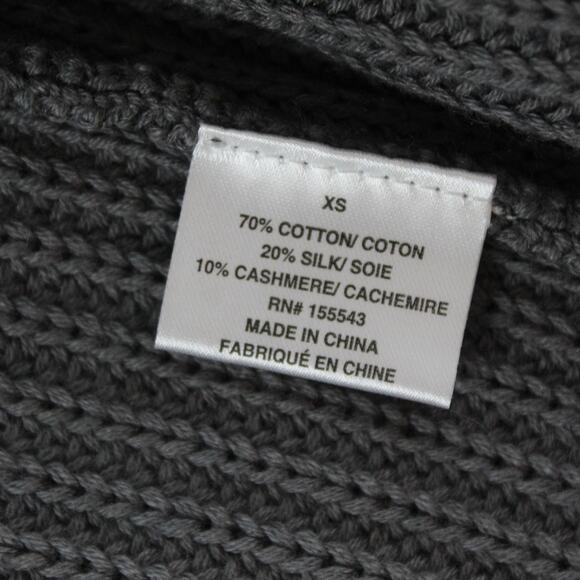 Sablyn Sweater Women XS Long Cardigan Gray Silk Cashmere Minimalist Quiet Luxury - Picture 5 of 9